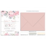 Προσκλητήριο γάμου με floral σχεδιασμό