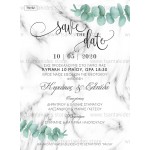 Προσκλητήριο γάμου με θέμα τον ευκάλυπτο.