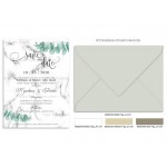 Προσκλητήριο γάμου με θέμα τον ευκάλυπτο.