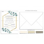 Προσκλητήριο γάμου με θέμα τον ευκάλυπτο.