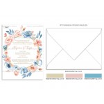 Προσκλητήριο γάμου με  floral σχεδιασμό.