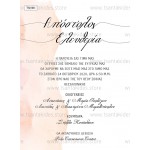 Προσκλητήριο γάμου με watercolor pastel χρωματισμούς.