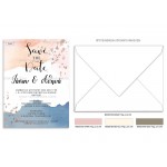 Προσκλητήριο γάμου save the date και watercolor design