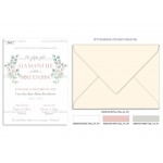 Προσκλητήριο γάμου με  floral σχεδιασμό σε pastel χρωματισμούς.