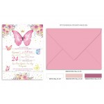 Προσκλητήριο βάπτισης πεταλούδα.