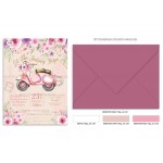 Προσκλητήριο βάπτισης vespa.