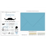 Προσκλητήριο βάπτισης για αγόρι με θέμα little man