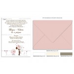 Προσκλητήριο γάμου - βάπτισης με ρομαντικό ύφος