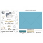 Προσκλητήριο βάπτισης  μικρό αρκούδο στο συννεφάκι.