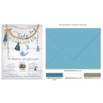 Προσκλητήριο βάπτισης boho ονειροπαγίδα