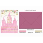 Προσκλητήριο βάπτισης princess castle