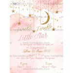 Προσκλητήριο βάπτισης twinkle little stars