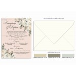 Προσκλητήριο γάμου με floral σχεδιασμό από τριαντάφυλλα και ορχιδέες