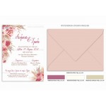 Προσκλητήριο γάμου pink pampas