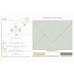 Προσκλητήριο γάμου με  χρυσές λεπτομέρειες
