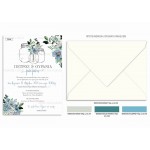 Προσκλητήριο γάμου - βάπτισης λουλούδια στα βαζάκια.