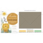 Προσκλητήριο βάπτισης Scandinavian Lion