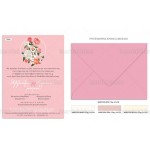 Προσκλητήριο γάμου - βάπτισης LOVE με τριαντάφυλλα