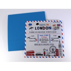 Προσκλητήριο Βάπτισης Post Card London