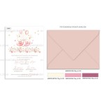 Προσκλητήριο βάπτισης για δίδυμα με θέμα Ballarinas Bunnies