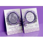 Προσκλητήριο Γάμου λεβάντα δύο όψεων 