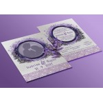 Προσκλητήριο Γάμου λεβάντα δύο όψεων 