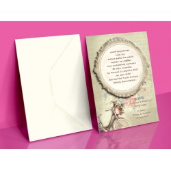 Προσκλητήριο Βάπτισης Ρομαντικό