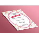 Προσκλητήριο Βάπτισης Floral