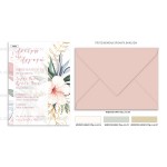 Προσκλητήριο γάμου με θέμα Tropical Flowers