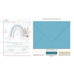 Προσκλητήριο βάπτισης για αγόρι με θέμα Rainbow Boy