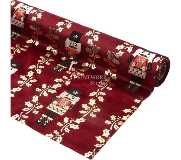 Ρολό Καρυοθραύστες Μπορντώ Φόντο 35 cm x 3 m