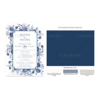 Προσκλητήριο γάμου με θέμα Blue Chnoiserie Floral