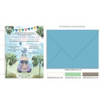 Προσκλητήριο γάμου – βάπτισης με θέμα Blue Car in Adventure