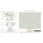 Προσκλητήριο γάμου – βάπτισης με θέμα Greenery