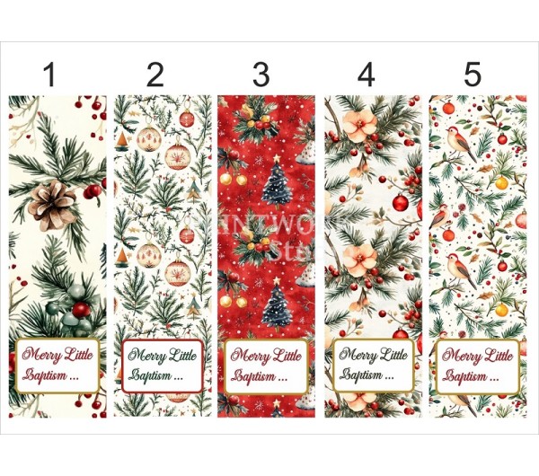 Σελιδοδείκτης - Χριστουγεννιάτικο προσκλητήριο βάπτισης Νεράιδα