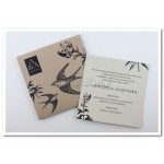 Προσκλητήριο Γάμου Retro σε οικολογικό χαρτί