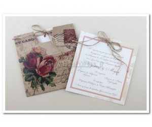 Προσκλητήριο Γάμου vintage Post Card