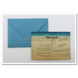 Προσκλητήριο Γάμου Retro Postcard