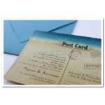 Προσκλητήριο Γάμου Retro Postcard