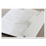 Προσκλητήριο γάμου ρομαντικό Δαντέλα