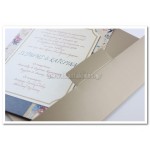 Προσκλητήριο γάμου Vintage με σατέν υφή φάκελο
