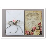 Προσκλητήριο γάμου ρομαντικό Vintage