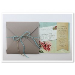 Προσκλητήριο γάμου Floral Vintage