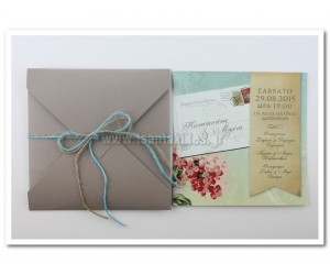 Προσκλητήριο γάμου Floral Vintage