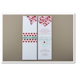 Προσκλητήριο Γάμου με φάκελο σε σχήμα καρδιάς