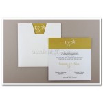 Προσκλητήριο Γάμου με μονόγραμμα