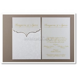 Προσκλητήριο Γάμου με ανάγλυφο φάκελο Lachour