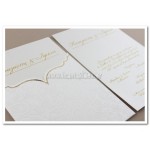 Προσκλητήριο Γάμου με ανάγλυφο φάκελο Lachour