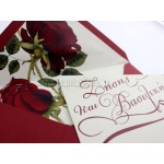 Προσκλητήριο Γάμου με τριαντάφυλλο στο φάκελο