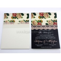 Προσκλητήριο Γάμου vintage floral